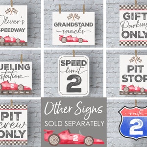 Speed Limit 2 Sign, Two Fast Birthday Sign, 2 Fast 2 Curious, Race Car Party, Vintage Race Car Birthday, 2 Fast Birthday, Instant Download 画像 6