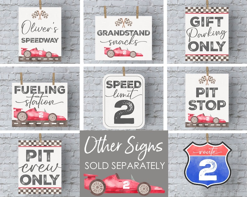 Speed Limit 2 Sign, Two Fast Birthday Sign, 2 Fast 2 Curious, Race Car Party, Vintage Race Car Birthday, 2 Fast Birthday, Instant Download image 6