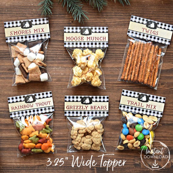 Camping Party Decor, One Happy Camper First Birthday, Camp Bachelorette, Adventure Awaits, Wild One, Kids Party Favors, Instant Download