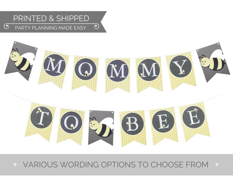 Bee Baby Shower Bee Baby Shower Decorations Bee Banner Bee Etsy