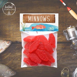 Fisch Party Favor Taschen für Kinder Ofishally One Party Favor Erster Geburtstag Die Große Angeln Party Favor Vorbei Angeln Party Snack Taschen Köder
