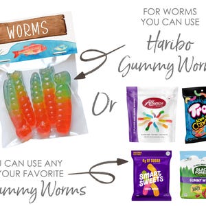 Gummy Worms Party Snack Bags