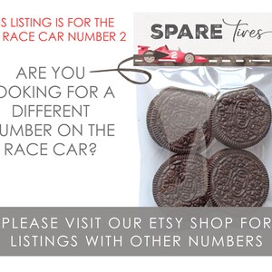 Red Race Car Two Fast Birthday Party Favor
