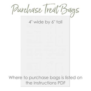4x6 clear treat bag used for printable book club party favors with topper attached