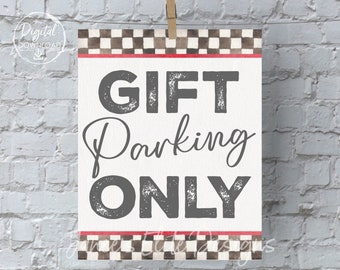 Gift Parking Only Sign, Race Car Party, Fast One Birthday, Two Fast Birthday, Need Four Speed, Vintage Race Car Birthday, Digital Download