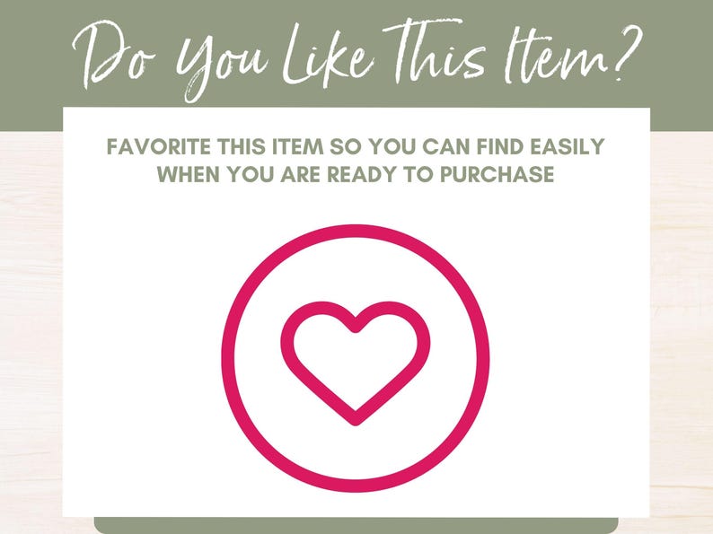 Call to action graphic encouraging shoppers to favorite this book club party printable listing