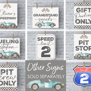 Speed Limit 2 Sign, Two Fast Birthday Sign, 2 Fast 2 Curious, Race Car Party, Vintage Race Car Birthday, 2 Fast Birthday, Instant Download 画像 7