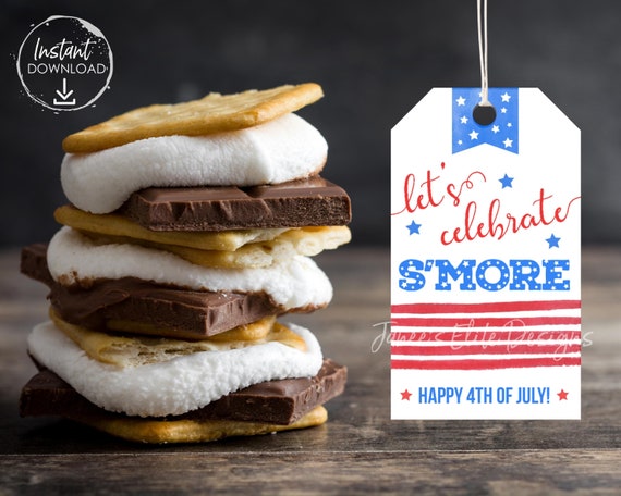 Patriotic Printables Smore Tag 4th Of July Printable Fourth Of July Patriotic Printables Smore Tag 4th Of July Printable Fourth Of July