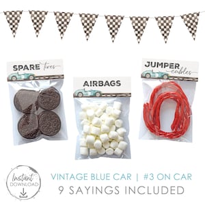 Cant Catch Me Im Three Race Car Party Favors Fast Three Goodie Bag Fillers Car Birthday Vintage Race Car 3rd Birthday Racecar Third Birthday