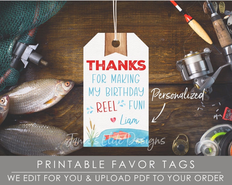 Ofishally One Favor Tags Fish Birthday Party Printables Snackle Box The Big One Fishing Birthday Tag Gone Fishing O'fishally One O-Fish-Ally image 2