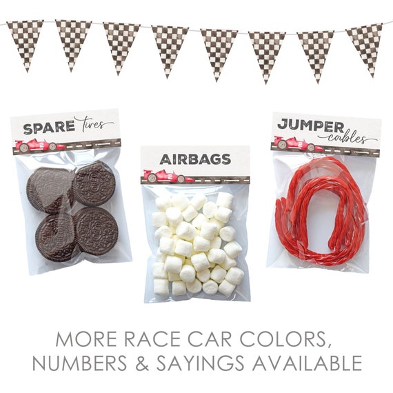 Race Car Party Favors, Fast One Birthday, Two Fast, 2 Fast, Need Four Speed, Girl Race Car Birthday, Racecar, Goody Bags, Kids Treat Bags