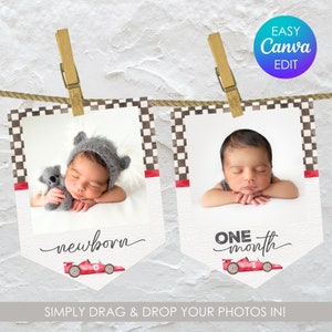 Fast One Birthday Decorations, Photo Banner, Race Car Birthday, Fast One Birthday, 1st Birthday Decor, Race Car Party Decorations, Printable