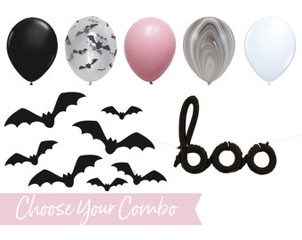 Halloween Party Supplies, Halloween Wall Decor, Bat Cut Outs, Goth Decor, Pink Halloween Decorations, Here for the Boos, Trunk or Treat