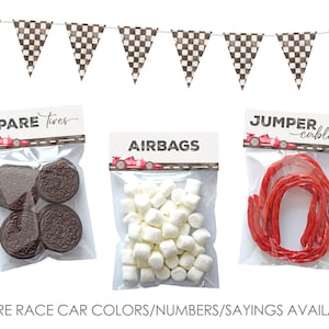 Race Car Party Favors, Fast One Birthday, Two Fast, 2 Fast, Need Four Speed, Girl Race Car Birthday, Racecar, Goody Bags, Kids Treat Bags