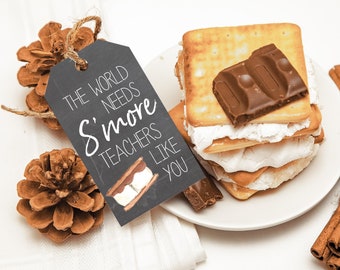 Teacher Appreciation Week, Teacher Appreciation Gift Tag, Smore Teachers Like You, Staff Appreciation, PTO, PTA, Teacher Gift Tag, Smores