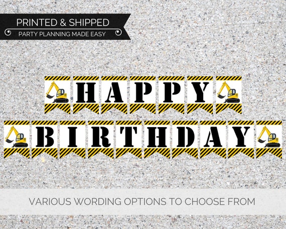 Construction Birthday Party Decorations, Construction Birthday Banner, Construction Party, Construction Zone, Construction Birthday Party Il_570xn