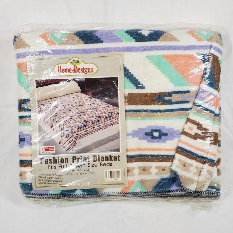 Vintage Beacon Blanket Arizona 72x90 Full Twin Unused Etsy