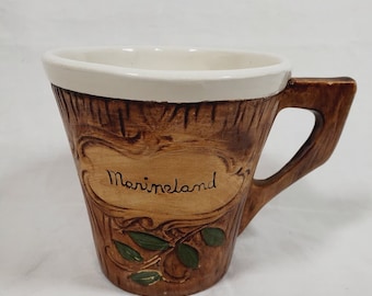 Vintage Marineland Faux Bois Souvenir Mug