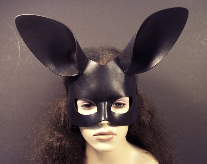 Black Bunny Leather Mask - Etsy