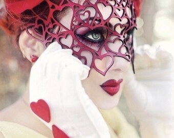 Hearts leather mask Valentine