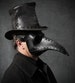Schnabel Plague Dr Mask in Leather Black