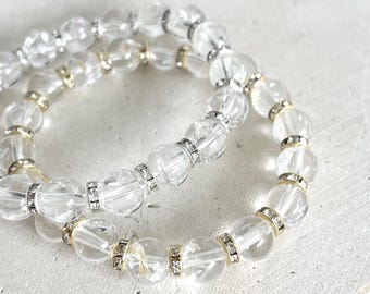 8 mm ヒマラヤ クリア クォーツ ビーズ エネルギー クォーツ