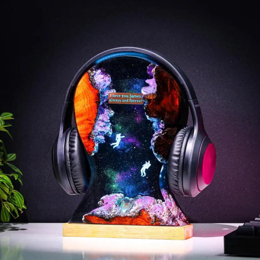 Cust.om Hea.dphone Holder Galaxy Headphone Stand Interstellar Night ...