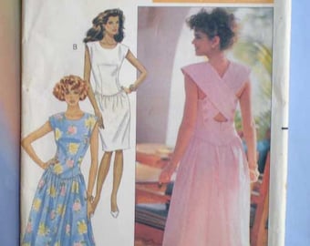 Vintage 80s Kathryn Conover Dress Butterick 4083 Uncut Pattern Bust Sizes 30 1/2-31 1/2-32 1/2