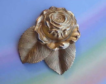 Vintage 70s Napier Rose Floral Pin Brooch