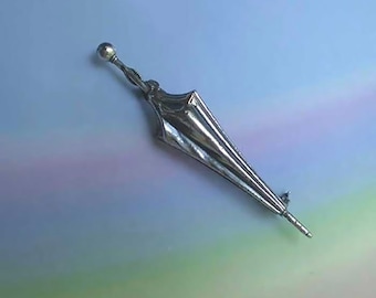 Vintage 40s Sterling Silver Parasol or Umbrella Pin Felch and Company