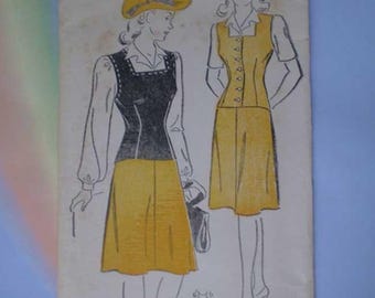 Może przedstawiać: Ilustracja mody w stylu vintage przedstawiająca dwie kobiety w sukienkach. Jedna kobieta ma na sobie czarny top z żółtą spódnicą i żółtym kapeluszem. Druga kobieta ma na sobie żółtą sukienkę z zapięciem na guziki. Ilustracja jest w kolorach czarnym, białym i żółtym.