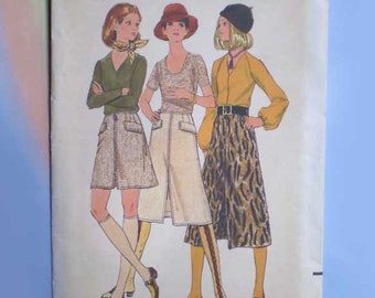 Vintage 70s A-Line Skirt Uncut Pattern 25 1/2 Waist 36 Hip 1970