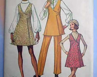 Vintage 70s Mini Jumper Pants Pattern Uncut 34 25 1/2 36