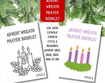 Advent Wreath Prayer Booklet - Digital, Printable, Cycle A Readings, Catholic