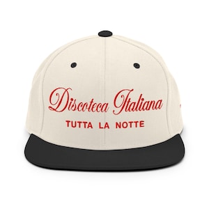 Italian Disco Snapback Hat, Italian Girlfriend, Disco Hat