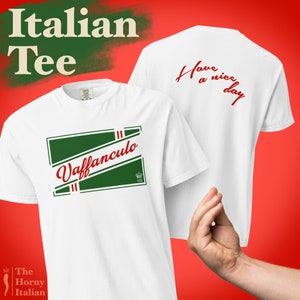 Vaffanculo Schwergewicht T-Shirt, italienisches T-Shirt, lustiges italienisches Geschenk für Papa, italienische Phrase Shirt, Comfort Colors T-Shirt, Retro Italien Shirt