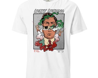 ラッキー・ルチアーノ限定グラフィックTシャツ - Etsy 日本