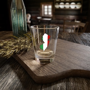 New Jersey italienisches Schnapsglas, 1,5 Unzen, NJ State Geschenk, italienischer Freund, italienisches Partyzubehör
