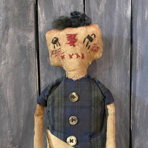 Primitive Aged Raggedy style doll Jimmy