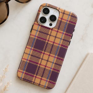 Plaid Phone Case | Classic Preppy Tartan Pattern | Warm Fall Style | Glossy Tough iPhone Case