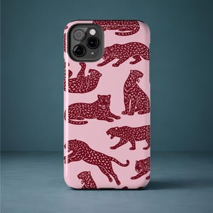 Leopard Phone Case | Wild Cat Pattern | Safari Animal Print | Glossy Tough iPhone Case