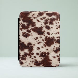 Cow Print Kindle Case | Paperwhite & Colorsoft 7" | Brown Cowhide Pattern | Western Cowgirl Kindle Cover