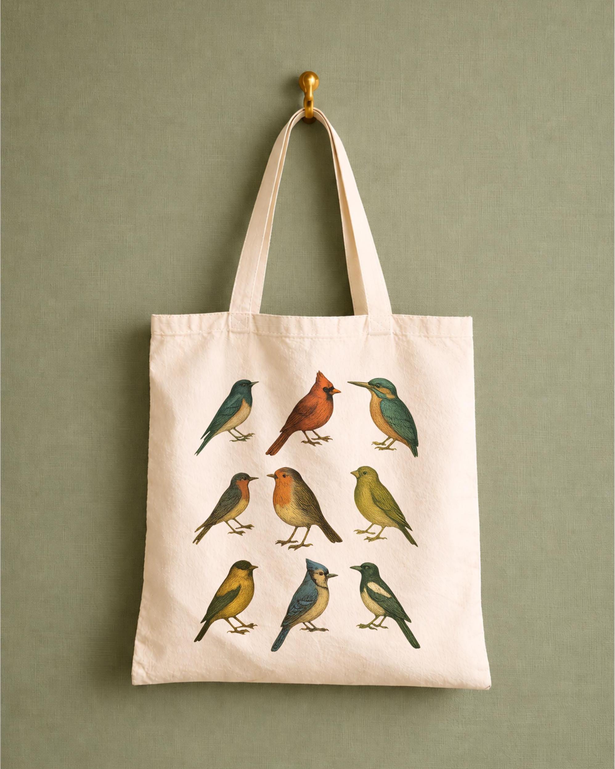 40 Retro Tote Bags: The Ultimate Fashion Accessory 18 Bird Tote Bag Vintage Style Animal Illustration Colorful Birdwatcher…