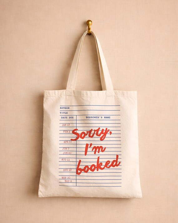 Library Card Tote Bag | Book Lover Gift | Literary Accessory | Bookish Tote | Reading Club Carryall