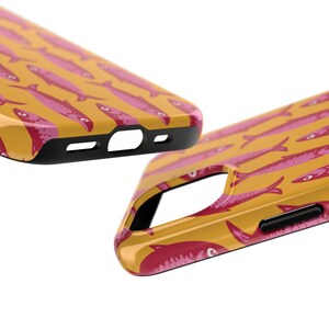 Pink Sardine Phone Case | Colorful Fish Pattern | Coastal Summer Style | Glossy Tough iPhone Case Bild 7