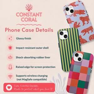 Pink Sardine Phone Case | Colorful Fish Pattern | Coastal Summer Style | Glossy Tough iPhone Case Bild 4