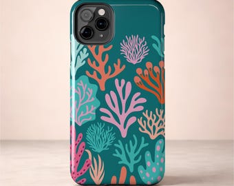 Coral Reef Phone Case | Colorful Ocean Design | Beachy Summer Style | Glossy Tough iPhone Case