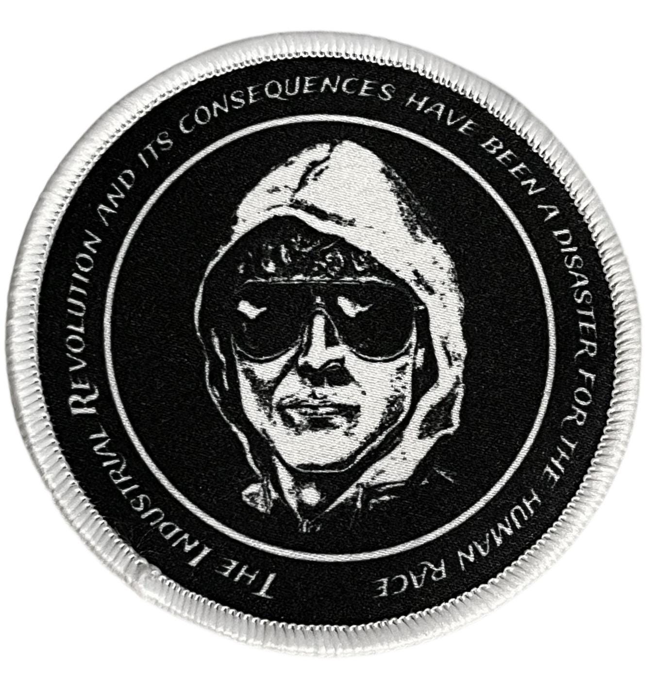 産業革命とその結果 テッド・カジンスキー 縫い付け士気パッチ フックとループバック - Etsy 日本, image size:1378x1396