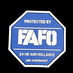 FAFO Ficken rund und Finde's heraus Gun Verteidigung PVC Moral Aufnäher