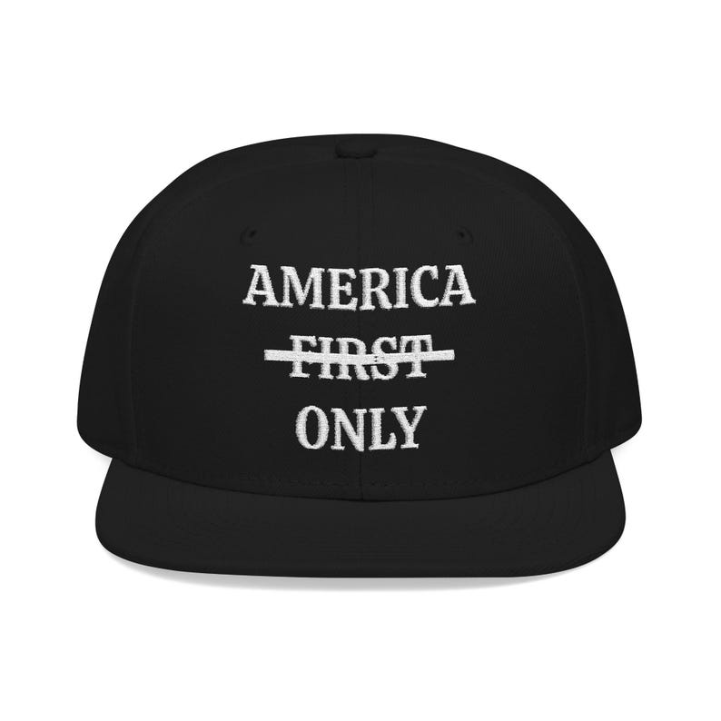 Bonnet brodé Not America « First », America ONLY « MAGA » image 1